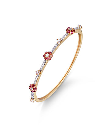 Pearl,Diamond and Pink tourmaline bracelet